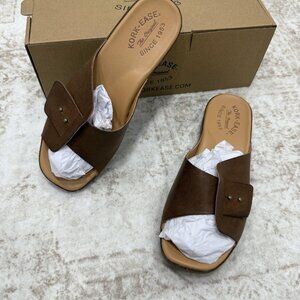 Kork-Ease Sandals Womens Size 8 Brown Mesa Leather Slide Slip-On Comfort Shoes